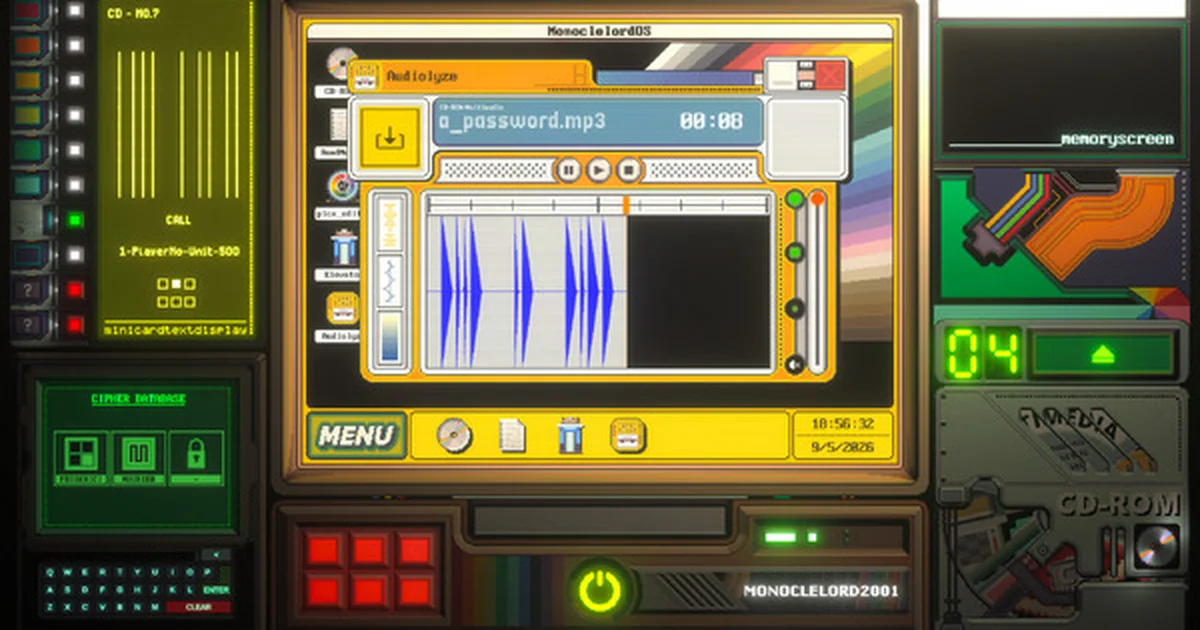 暗号解読パズル『CD-ROM』Steamで配信開始。10枚のCDに隠された8桁パスワードを解け